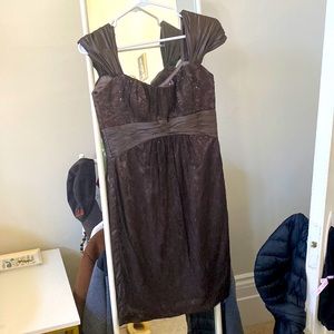 Brown sequin cocktail dress